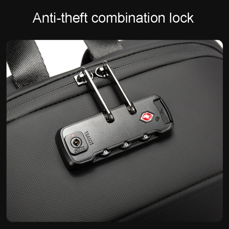 BANGE BG-7251 Mens Business Double-Shoulder Laptop Bag Large Capacity Waterproof Backpack