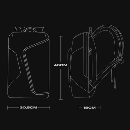 BANGE BG-2913 Mens Double-Shoulder Travel Outdoor Backpack Business Commuting Casual Laptop Bag