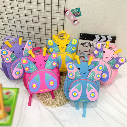 Children Schoolbag Shoulder Bag Girls Cute Cartoon Butterfly Backpack