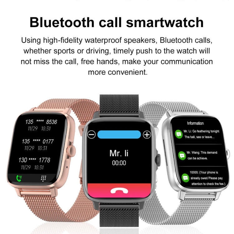 DT102 1.9-Inch Heart Rate/Blood Oxygen Monitoring Bluetooth Call Watch With NFC Function, Black, Silver, Gold, Black Steel, Silver Steel, Gold Steel