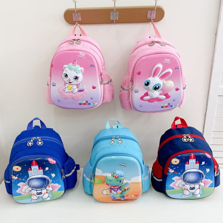 Children Kindergarten School Bag Cartoon Cute Hard Shell Shoulder Bag, Rabbit (Pink), Unicorn (Pink), Dinosaur (Sky Blue), Astronaut (Blue), Astronaut (Dark Blue)