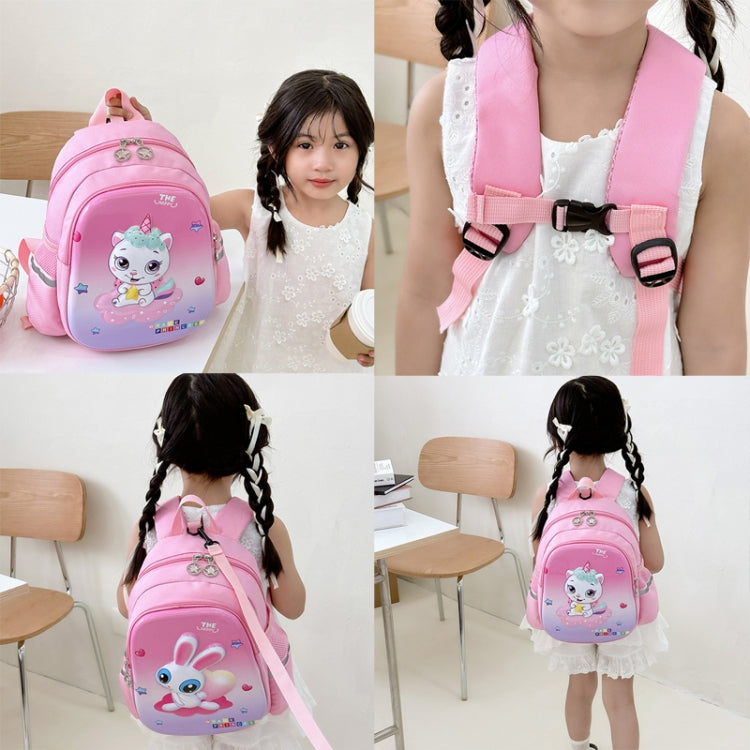 Children Kindergarten School Bag Cartoon Cute Hard Shell Shoulder Bag, Rabbit (Pink), Unicorn (Pink), Dinosaur (Sky Blue), Astronaut (Blue), Astronaut (Dark Blue)