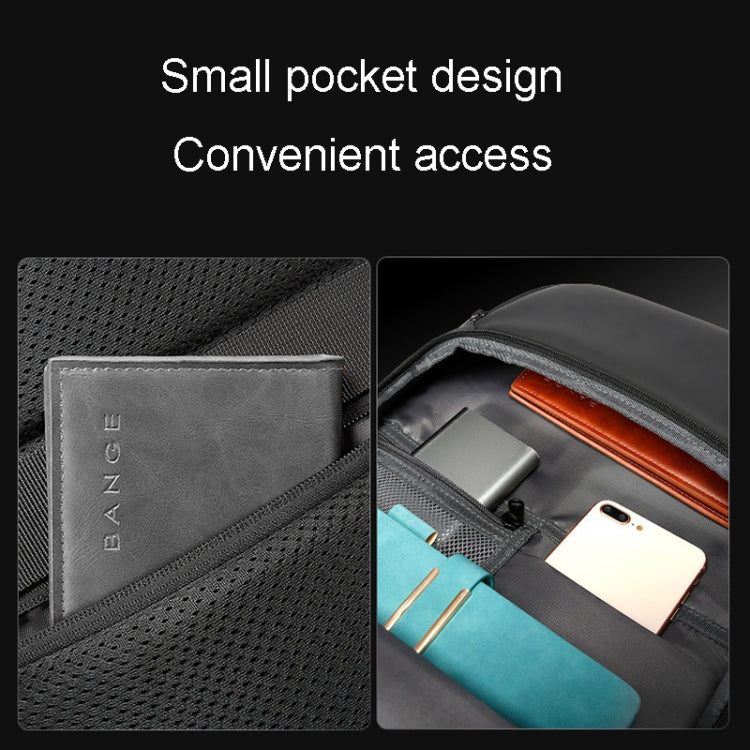 BANGE BG-7690 Mens Business Double-Shoulder Backpack Large Capacity Waterproof Traveling Computer Bag