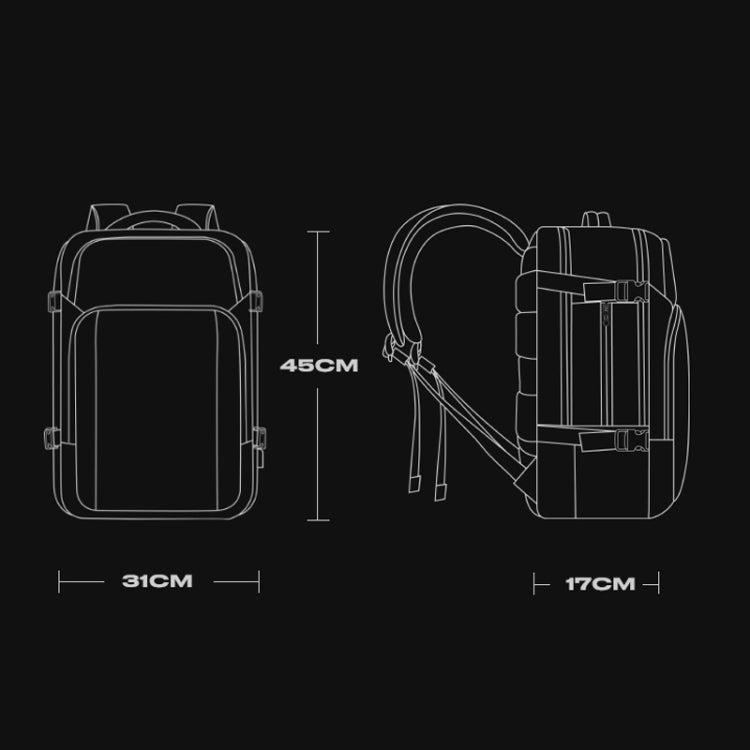 BANGE BG-7690 Mens Business Double-Shoulder Backpack Large Capacity Waterproof Traveling Computer Bag
