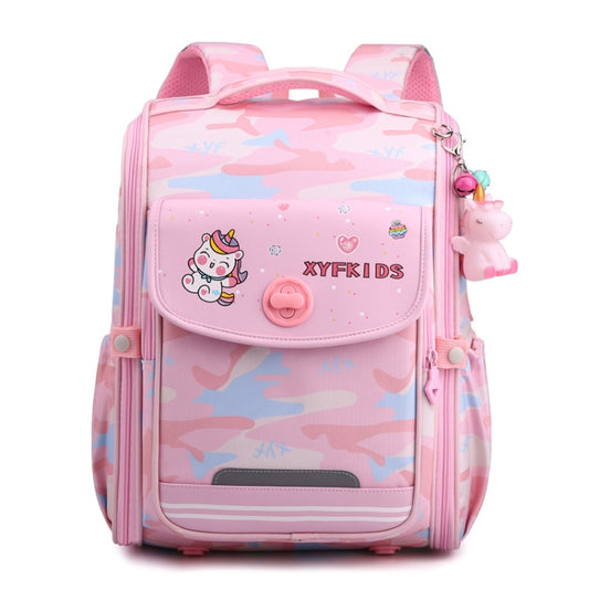 XYFKIDS Girls Cute Shoulder Backpack Dual Student Schoolbag Kids Casual Space Bag