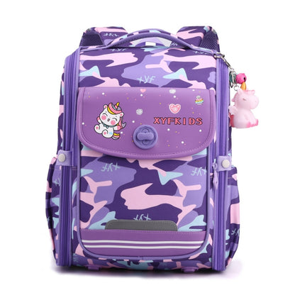 XYFKIDS Girls Cute Shoulder Backpack Dual Student Schoolbag Kids Casual Space Bag
