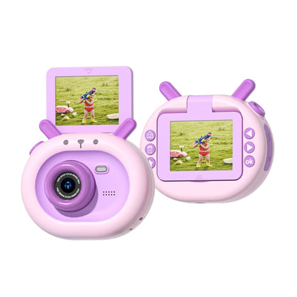 S2 2.4-Inch 180-Degree Flip-Screen 1080P HD Cartoon Children Digital Camera With Stand