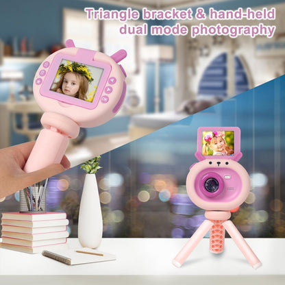 S2 2.4-Inch 180-Degree Flip-Screen 1080P HD Cartoon Children Digital Camera With Stand