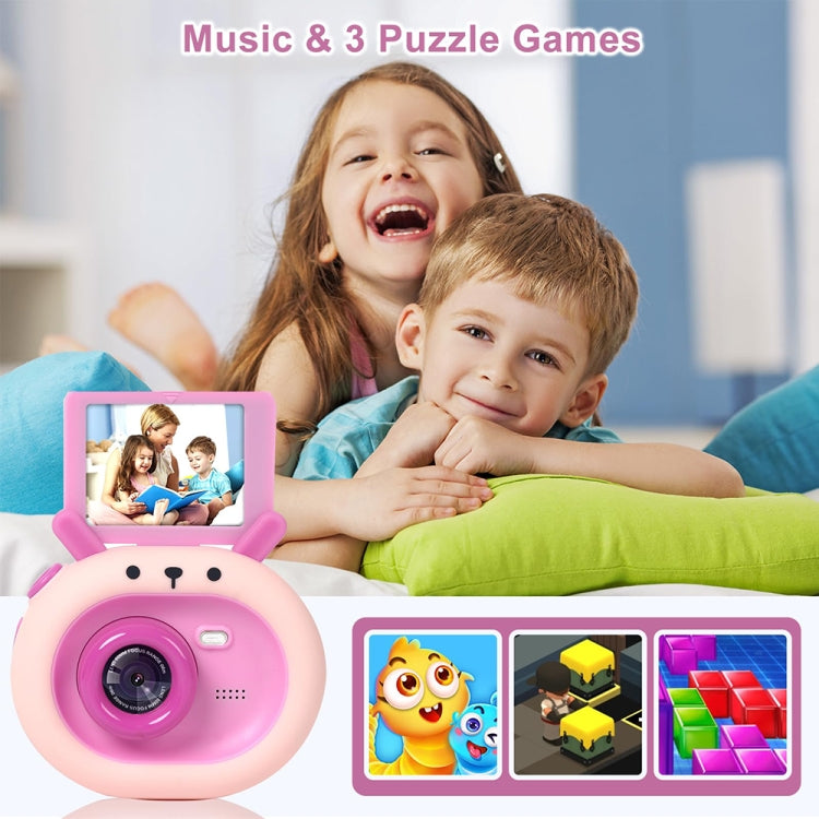 S2 2.4-Inch 180-Degree Flip-Screen 1080P HD Cartoon Children Digital Camera With Stand