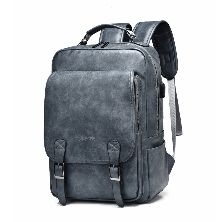 WEIXIER B677 Large Capacity Waterproof Business Backpack with USB Charging Hole