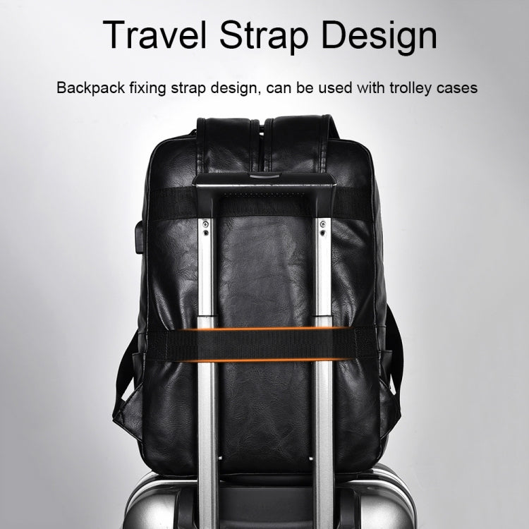 WEIXIER B677 Large Capacity Waterproof Business Backpack with USB Charging Hole