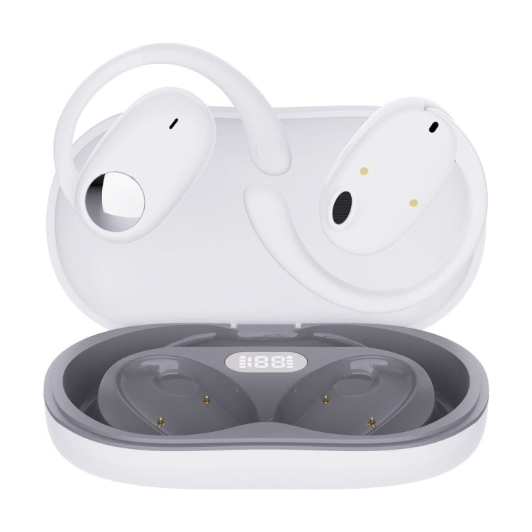 JS911 OWS Ear-mounted Dual-mic Call Noise Reduction LED Digital Display Bluetooth Earphones