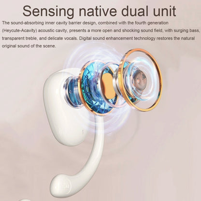 JS911 OWS Ear-mounted Dual-mic Call Noise Reduction LED Digital Display Bluetooth Earphones