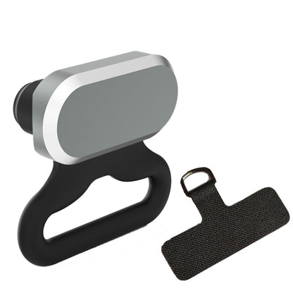 2 In 1 Phone Charging Port Silicone Dust Plug + Lanyard Patch Set, 8 Pin, Type-C