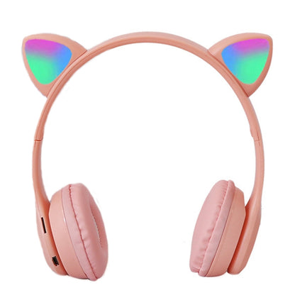 P47M LED Light-emitting Cat Ears Gaming Bluetooth Wireless Headset