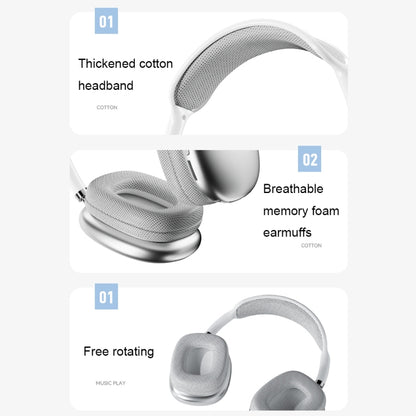 P9 Pro Max HiFi Sound Effect Noise Reduction Wireless Bluetooth Headset, P9 Pro Max (White), P9 Pro Max (Black), P9 Pro Max (Blue)