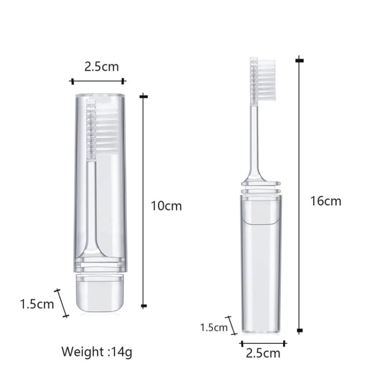 Foldable Toothbrush Set For Traveling Business Portable Hotel Transparent Storage Toothbrush, OPP Bag