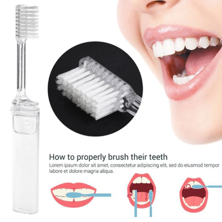 Foldable Toothbrush Set For Traveling Business Portable Hotel Transparent Storage Toothbrush, OPP Bag