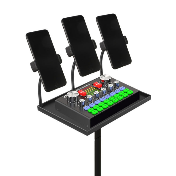 Cell Phone Live Stands Microphone Sound Card Tray Multifunctional Shelf Pallet, Tray, Tray+1 Camera Position, Tray+2 Camera Positin, Tray+3 Camera Position