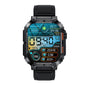 K57 Pro 1.96 Inch Bluetooth Call Music Weather Display Waterproof Smart Watch, Black, Orange, Black Leather, Silver Leather, Black Steel, Silver Steel, Black Three-beads, Silver Three-beads, Black Bamboo, Silver Bamboo