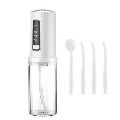 Portable Storable Tooth Flosser Smart Teeth Cleaning Instrument Household Teeth Cleaner With 4pcs Nozzles, With 4pcs Nozzles