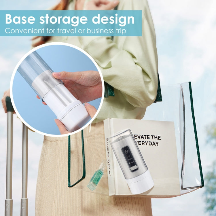 Portable Storable Tooth Flosser Smart Teeth Cleaning Instrument Household Teeth Cleaner With 4pcs Nozzles, With 4pcs Nozzles