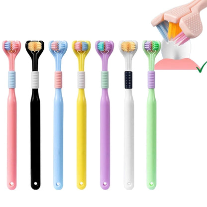 YALINA Three Sided Toothbrush Soft Hair 360 Degree V Shaped Toothbrush, 418 Adult Black, 418 Adult Pink, 418 Adult Purple, A22 Kids Pink, A22 Kids Yellow, A22 Kids Blue