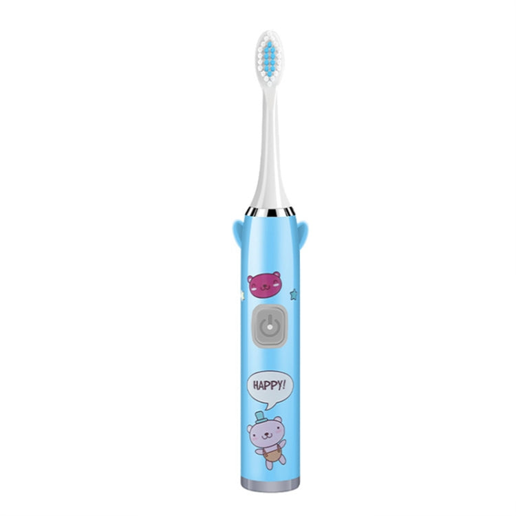 USB Charging Fully Automatic Ultrasonic Cartoon Children Electric Toothbrush, Pink with 1 Head, Pink with 3 Heads, Pink with 6 Heads, Pink with 8 Heads, Blue with 1 Head, Blue with 3 Heads, Blue with 6 Heads, Blue with 8 Heads, White with 1 Head