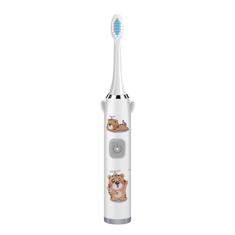 USB Charging Fully Automatic Ultrasonic Cartoon Children Electric Toothbrush, Pink with 1 Head, Pink with 3 Heads, Pink with 6 Heads, Pink with 8 Heads, Blue with 1 Head, Blue with 3 Heads, Blue with 6 Heads, Blue with 8 Heads, White with 1 Head