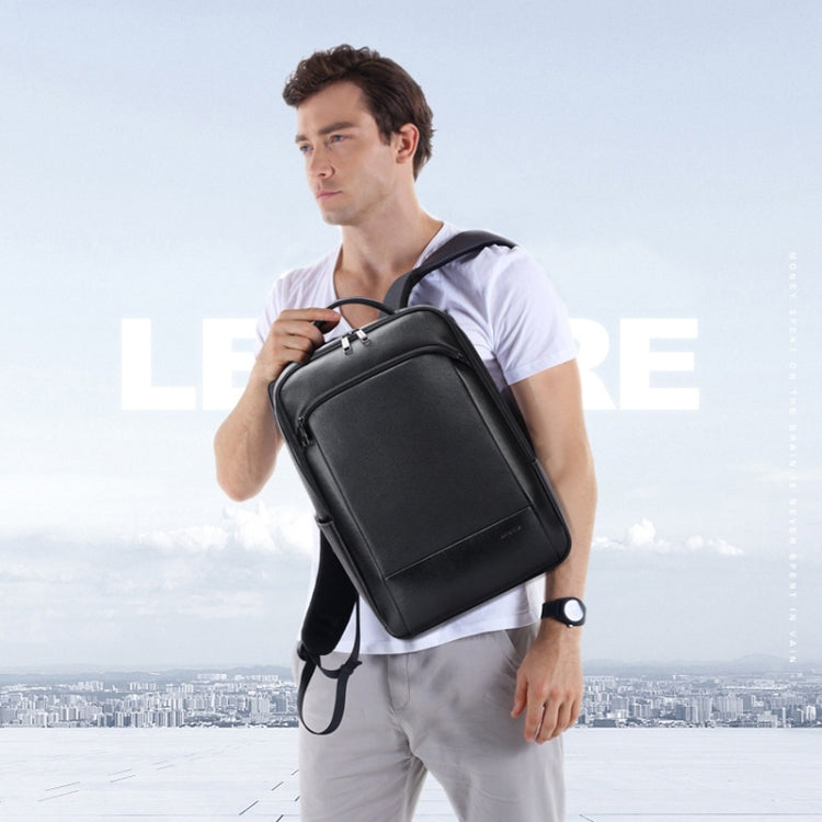 Bopai 61-123311 Large-Capacity First-Layer Cowhide Business Laptop Backpack, 61-123311
