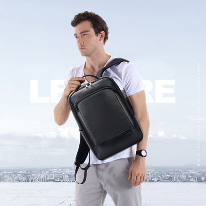 Bopai 61-123311 Large-Capacity First-Layer Cowhide Business Laptop Backpack, 61-123311