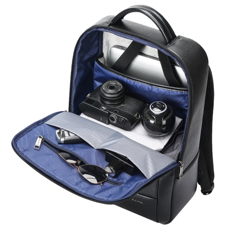 Bopai 61-123311 Large-Capacity First-Layer Cowhide Business Laptop Backpack, 61-123311