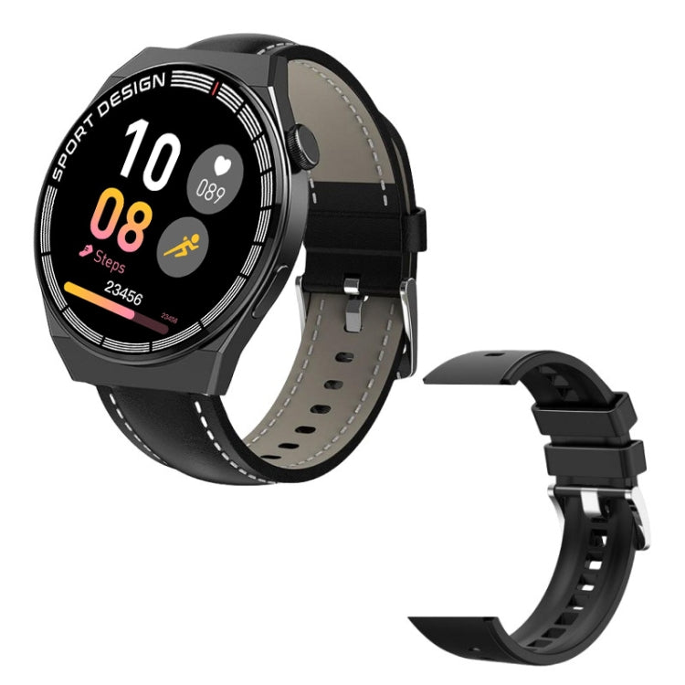 GT3Pro 1.28-Inch Health Monitoring Bluetooth Call Smart Watch With NFC, Black Silicone, Silver Silicone, Black Leather, Brown Leather, Black Steel, Silver Steel, Black Three-bead Steel, Silver Three-bead Steel