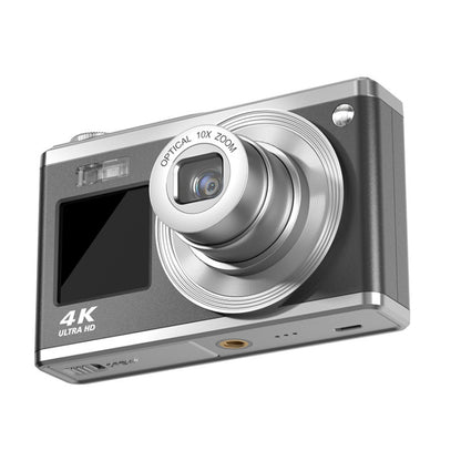 4K HD Optical Zoom Digital Camera 60MP Dual Screen Selfie Camera, No Memory, Black, White, Silver