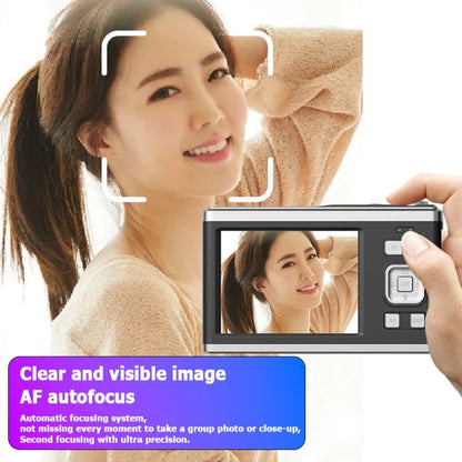 4K HD Optical Zoom Digital Camera 60MP Dual Screen Selfie Camera, No Memory, Black, White, Silver