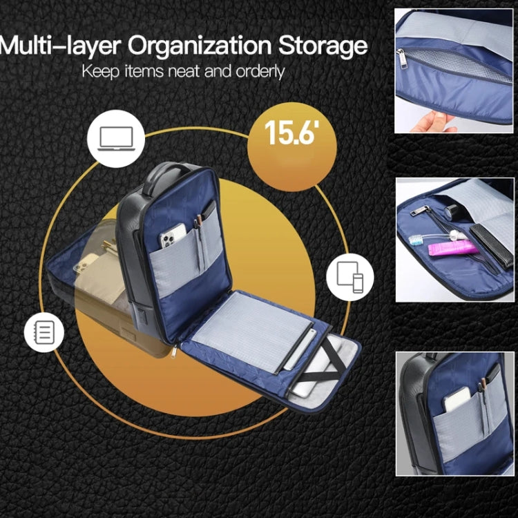 Bopai Large-Capacity Waterproof Business Laptop Backpack With USB+Type-C Port, 61-16311, 61-16311A