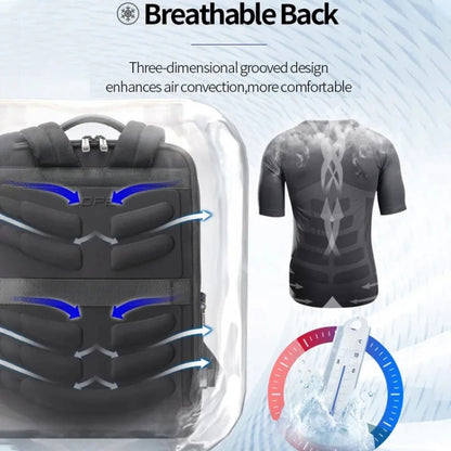 Bopai Large-Capacity Waterproof Business Laptop Backpack With USB+Type-C Port, 61-16311, 61-16311A