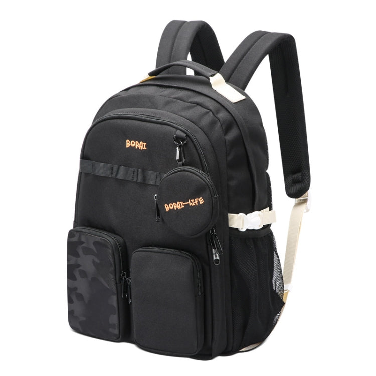 Bopai 68-01729 Large Capacity Canvas Lightweight and Breathable Student Schoolbag