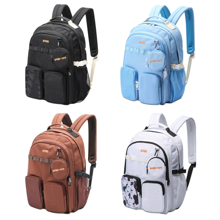 Bopai 68-01729 Large Capacity Canvas Lightweight and Breathable Student Schoolbag