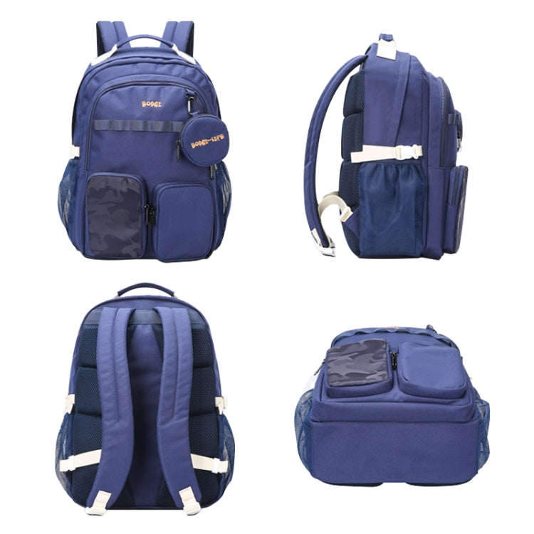 Bopai 68-01729 Large Capacity Canvas Lightweight and Breathable Student Schoolbag