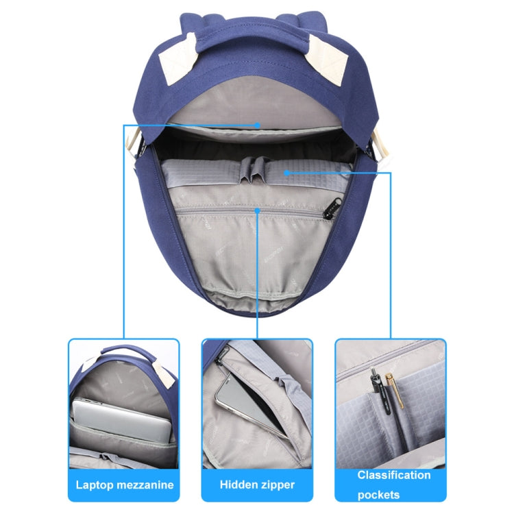 Bopai 68-01729 Large Capacity Canvas Lightweight and Breathable Student Schoolbag