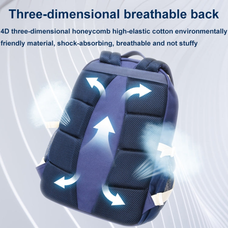 Bopai 68-01729 Large Capacity Canvas Lightweight and Breathable Student Schoolbag