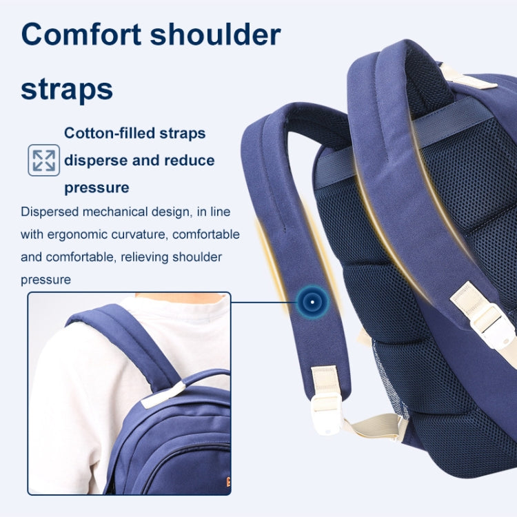 Bopai 68-01729 Large Capacity Canvas Lightweight and Breathable Student Schoolbag