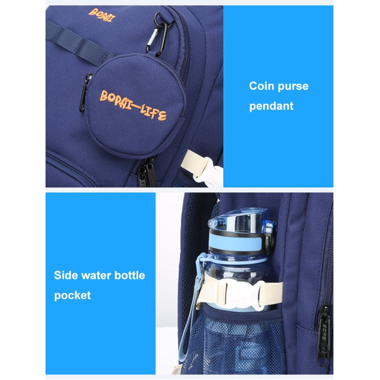 Bopai 68-01729 Large Capacity Canvas Lightweight and Breathable Student Schoolbag