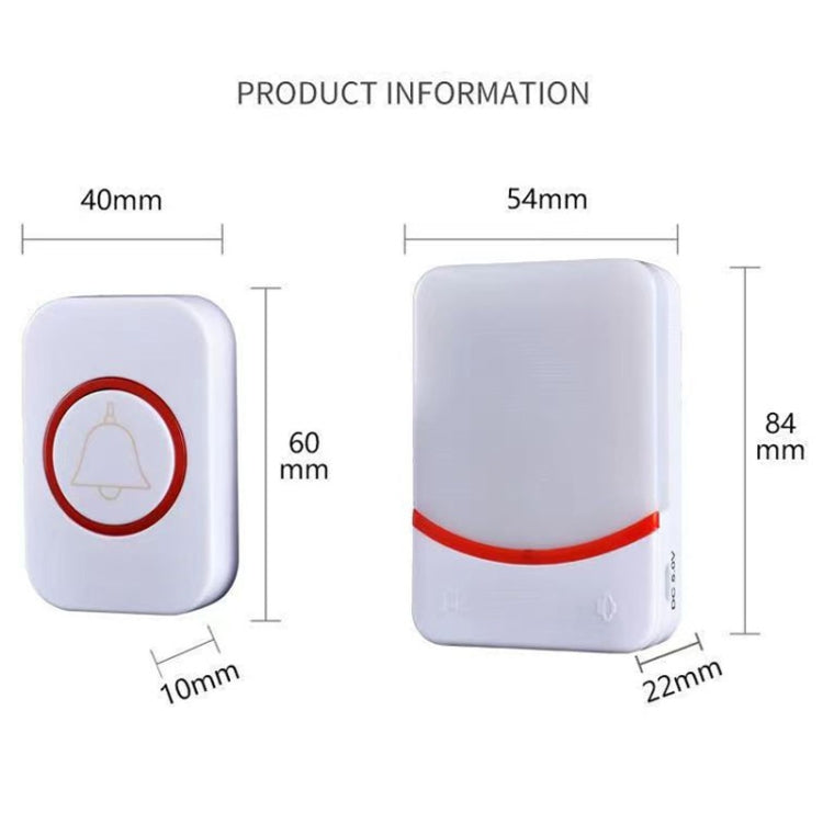 USB Power Home Wireless Doorbell Remote Control Intelligent Flashing Doorbell Caller, CMF1188-11, CMF1188-12, CMF1188-21