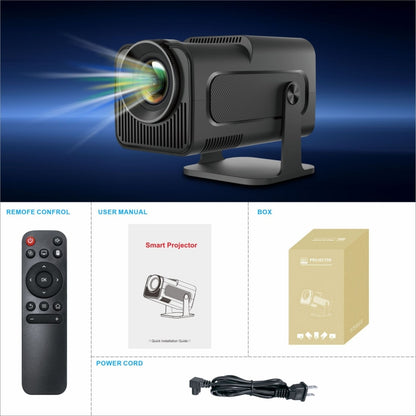 HY320 1080P 390ANSI 4K Android 11 Projector With Wifi 6 Bluetooth 5.0 Support Miracast / Airplay / DLNA, US Plug, EU Plug, UK Plug, AU Plug