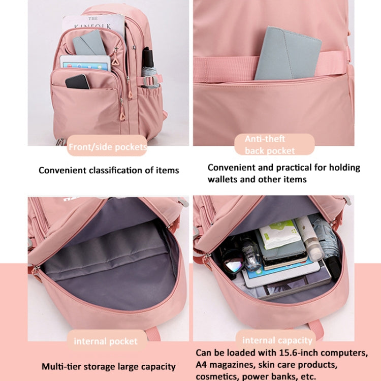 JLD  School Bag College Backpack Anti Theft Travel Bags for Teens Girls Students