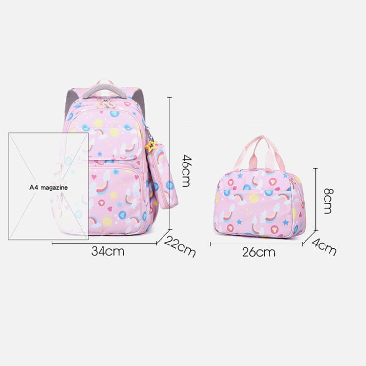 3 In 1 Kids  School Backpack Small Student Book Bag with Lunch Bag ＆ Pencil Case