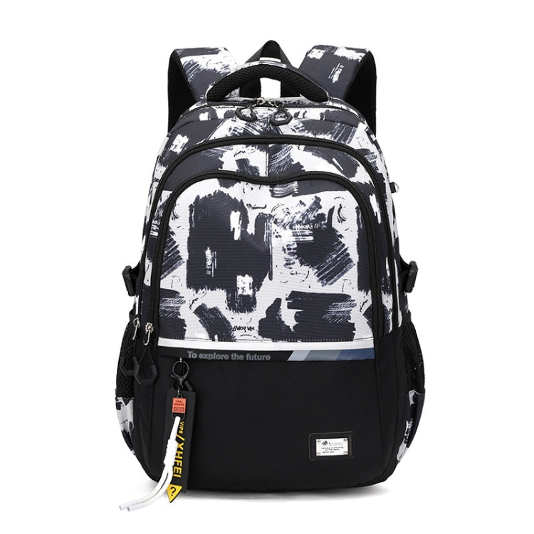 For Teens Boys Travel Laptop Backpack School Bag Casual Book Bag, Black, White Gray Letter, Graffiti, Camouflage Gray, Blue Camouflage, Letter 123