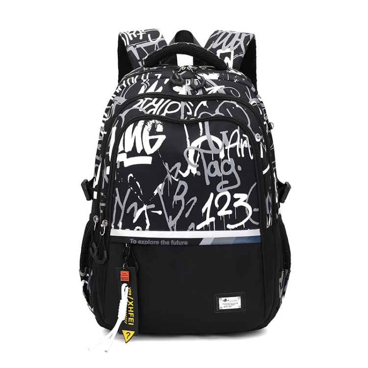 For Teens Boys Travel Laptop Backpack School Bag Casual Book Bag, Black, White Gray Letter, Graffiti, Camouflage Gray, Blue Camouflage, Letter 123